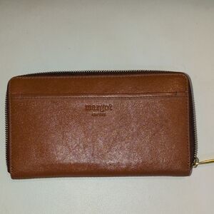 Margot Tan Leather Wristlet Wallet
